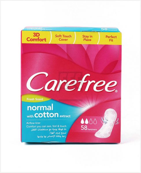 CAREFREE WITH COTTON EXTRACT FRESH 56PCS