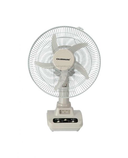 OLSENMARK RECHARGEABLE 12" OSCILLATING FAN #OMF1746