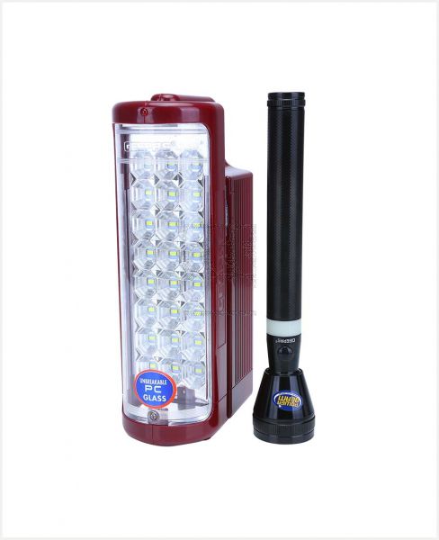 GEEPAS RECHARGEABLE LED FLASH LIGHT + LED LANTERN #GEFL51029