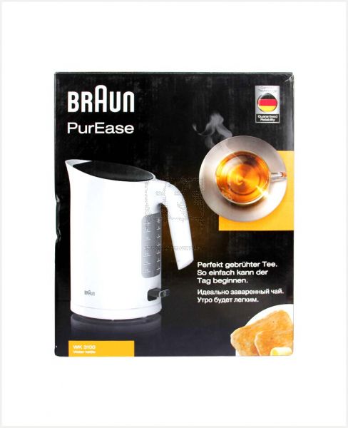 BRAUN PUREASE WATER KETTLE 1.7L WK3100WH