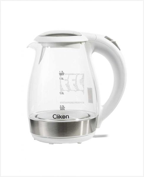 CLIKON ELECTRIC KETTLE GLASS BODY WITH LED 1.7L CK5128