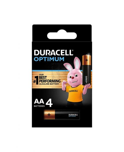 DURACELL OPTIMUM ALKALINE BATTERIES AA 4PCS