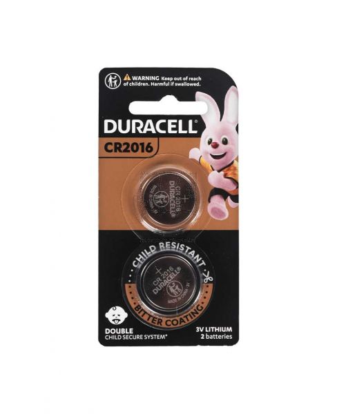 DURACELL 3V LITHIUM 2 BATTERIES CR2016