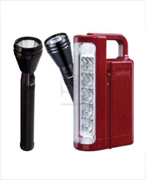 SANFORD 3IIN1 COMBO RECHARGEABLE LED FLASH LIGHT SF6353SEC