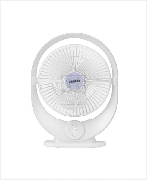 GEEPAS RECHARGEABLE FAN WITH LED LIGHT 8INCH GF21120