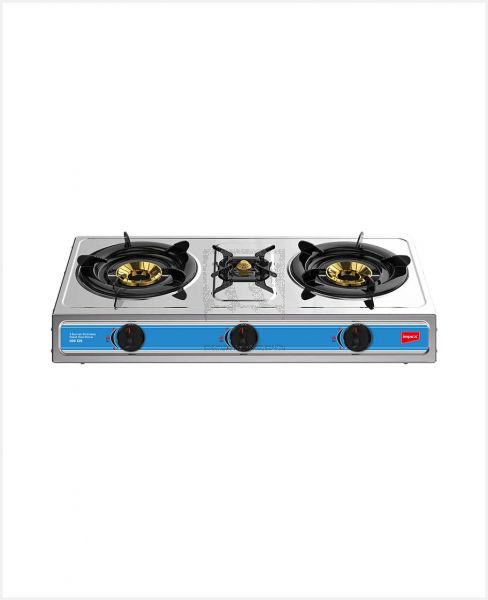 IMPEX 3 BURNER STAINLESS STEEL GAS STOVE IGS 125