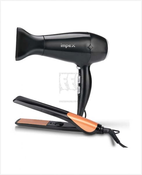 IMPEX HAIR STRAIGTNER+HAIR DRYER COMBO STYLER HSK 101