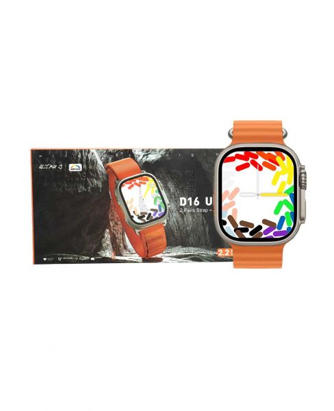 ULTRA SMART WATCH 2 PAIRS STRAP D16