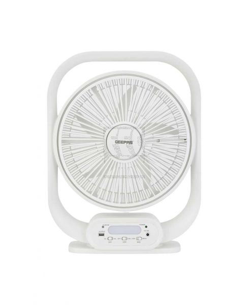 GEEPAS TABLE FAN 12INCH 6W 1.6HRS LED 1X3 GF21189
