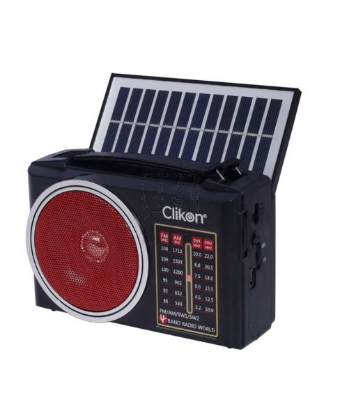 CLIKON FM RADIO WITH SOLAR PANEL CK838
