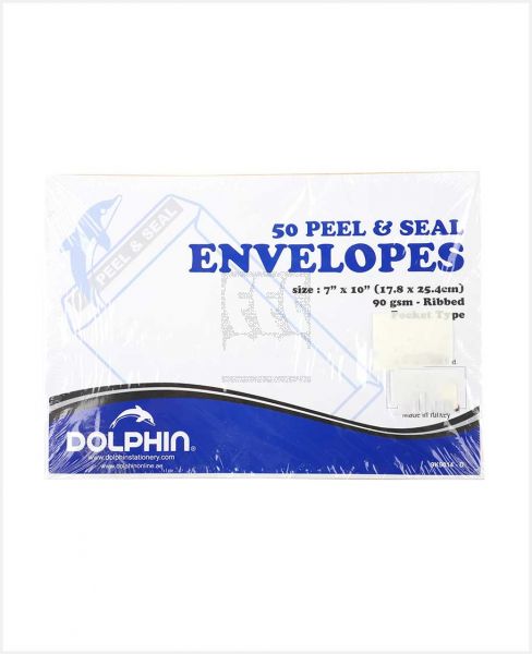 DOLPHIN ENVELOPES BROWN PEEL &SEAL 7" X10" 50'S #9M7010P-FR1