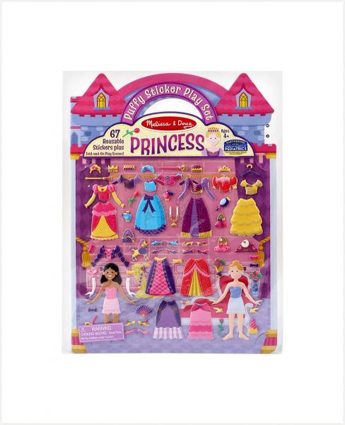MELISSA & DOUG PUFFY STICKER PLAY SET-PRINCESS 9100