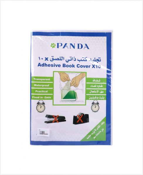 PANDA ADHESIVE BOOK COVER 10PCS 9021