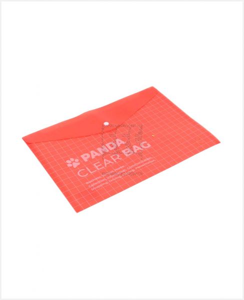 PANDA CLEAR BAG RED W-209AGL