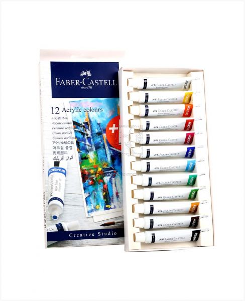 FABER - CASTELL ACRYLIC COLOURS 20ML(SET OF 12) FCIN379212