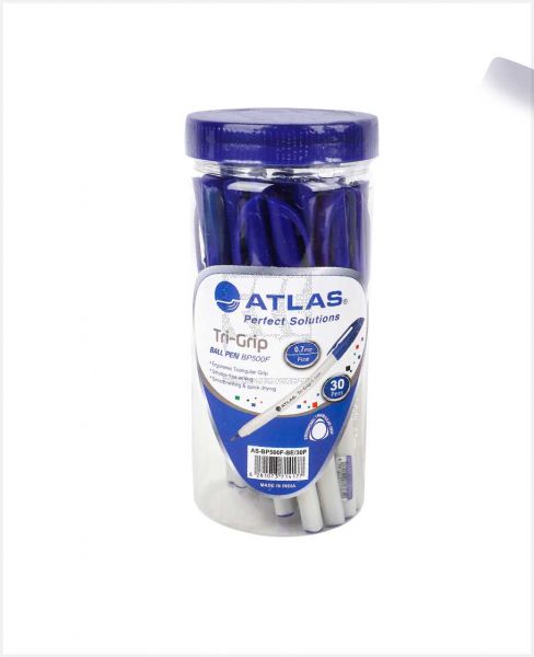 ATLAS BALL PEN TRI-GRIP 0.7MM GY BARREL JAR 30PCS BE AS-BP500F-G-BE/30P