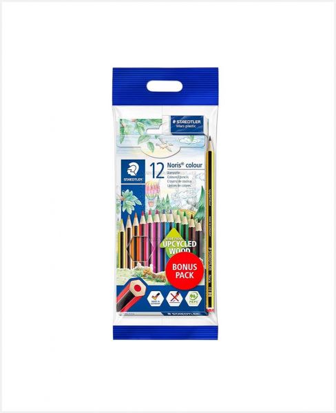 STAEDTLER NORIS COLOUR PENCIL 12PCS+PENCIL+ERASER PROMO PACK ST-61-SET6-N