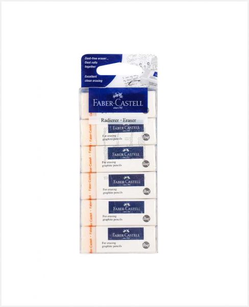 FABER-CASTELL DUST-FREE ERASER BIG 6PCS PACK FCM187228