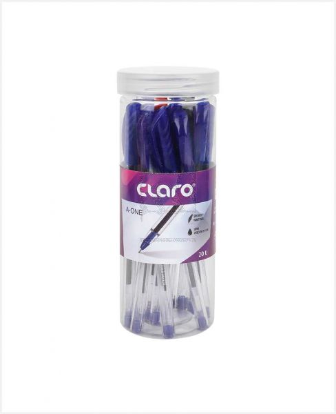 CLARO BALL PEN AONE ASSORTED 0.7MM 20PCS CL-5082