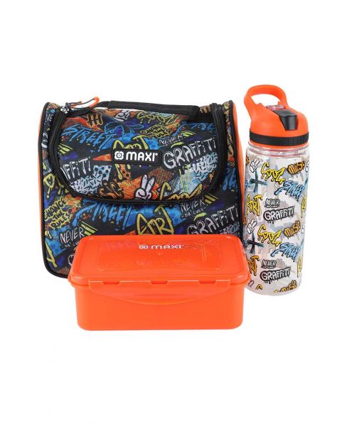 MAXI LUNCH BAG SET ORANGE ZIP MX-LBS-O
