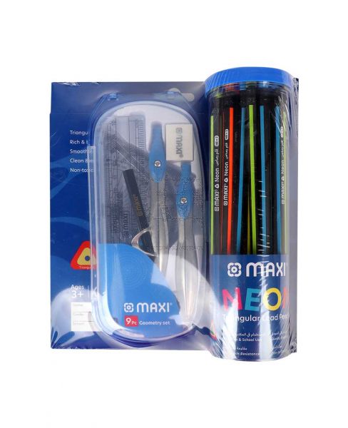 MAXI NEON TRIANGULAR LEAD PENCILS 30PCS NHT2022052030307