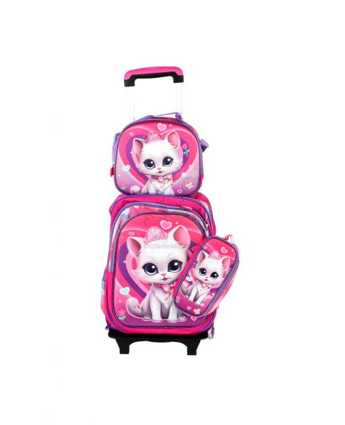 SCHOOL TROLLEY BAG SET 3PCS YYB-624