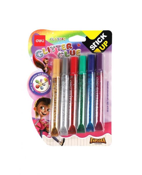 DELI CLASSIC GLITTER GLUE 12MLX6PCS A71101
