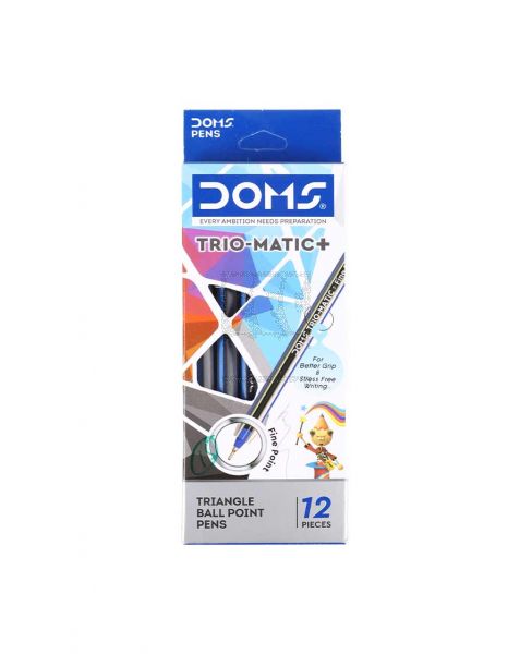DOMS TRIO-MATIC TRI-BALL POINT PEN 12PCS*1PKT 8666