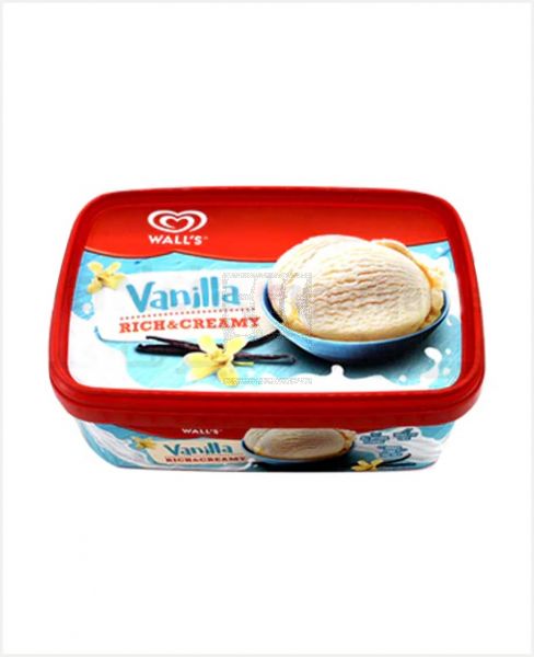 WALL'S VANILLA RICH AND CREAMY ICE CREAM 1L