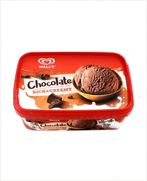 WALL'S CHOCOLATE RICH AND CREAMY ICE CREAM 1L