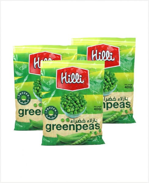 HILLI FROZEN GREEN PEAS 3X400GM