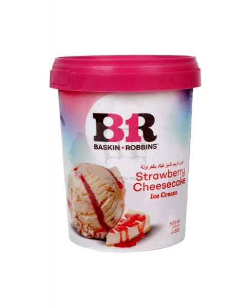 BASKIN ROBBINS STRAWBERRY CHEESE CAKE ICE CREAM 500ML