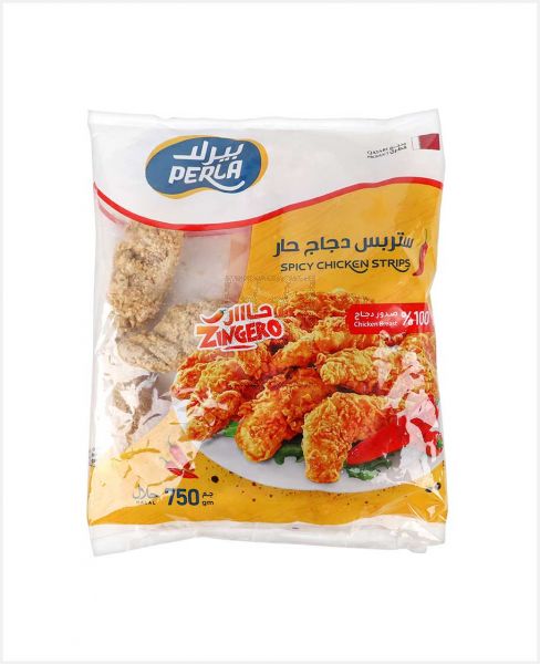 PERLA FROZEN BREADED SPICY CHICKEN STRIPS 750GM