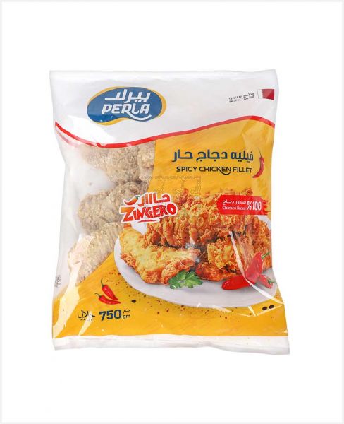 PERLA FROZEN BREADED SPICY CHICKEN FILLETS 750GM