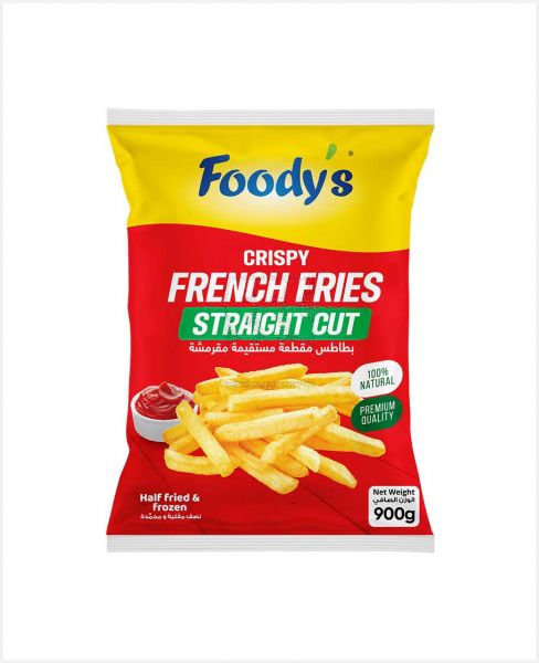 FOODY'S CRISPY FRENCH FRIES STRAIGHT CUT 900GM