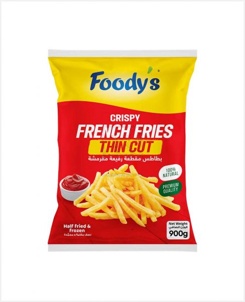 FOODY'S CRISPY FRENCH FRIES THIN CUT 900GM