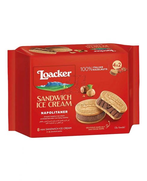 LOACKER NAPOLITANER SANDWICH ICE CREAM 8PCS 460ML