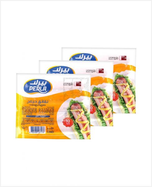 PERLA CHICKEN FRANKS 10PCS 3SX340GM PROMO