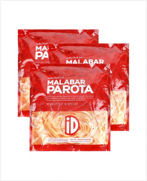 ID NATURAL MALABAR PAROTA 3SX400GM PROMO