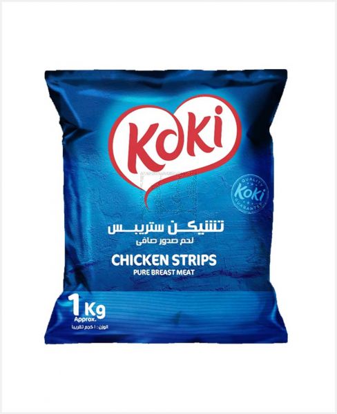 KOKI CHICKEN STRIPS PURE BREAST MEAT 1KG PROMO