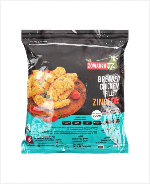 ZOWADEH BREADED CHICKEN FILLET ZINGERZ 900GM