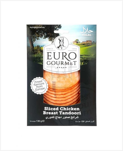 EURO GOURMET SLICED CHICKEN BREAST TANDOORI 130GM