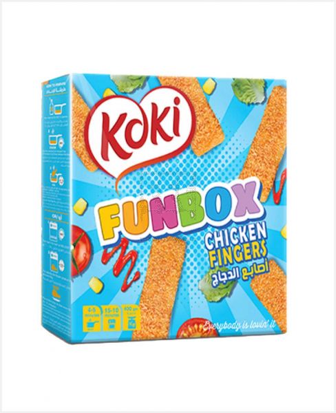 KOKI FUN BOX CHICKEN FINGERS 400GM PROMO