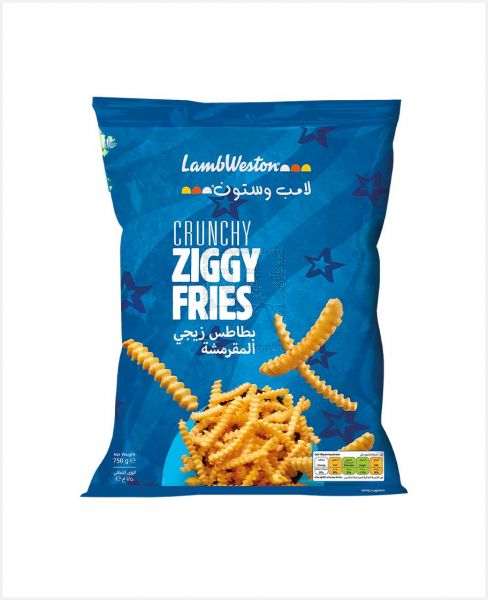 LAMB WESTON CRUNCHY ZIGGY FRIES 750GM