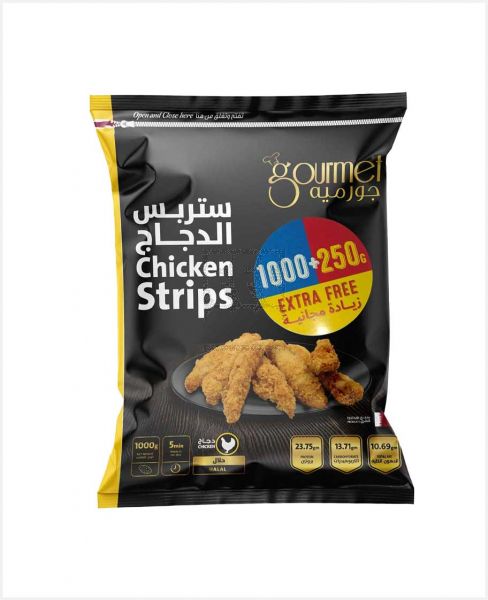 GOURMET CHICKEN STRIPS 1000GM+250GM FREE