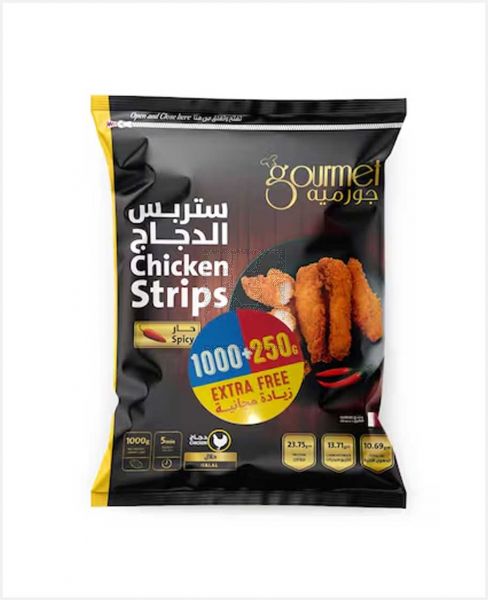 GOURMET CHICKEN STRIPS SPICY 1000GM+250GM FREE