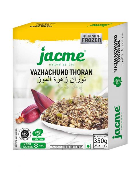 JACME FROZEN BANANA STEM COCONUT STIR FRY (VAZHACHUND THORAN) 350GM