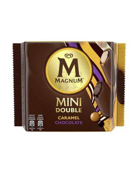 MAGNUM MINI DOUBLE CHOCOLATE CARAMEL ICE CREAM 6PCS 345ML