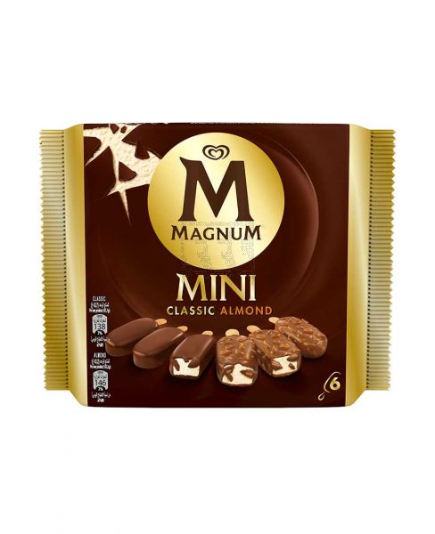 MAGNUM MINI CLASSIC ALMOND ICE CREAM 6PCS 330ML