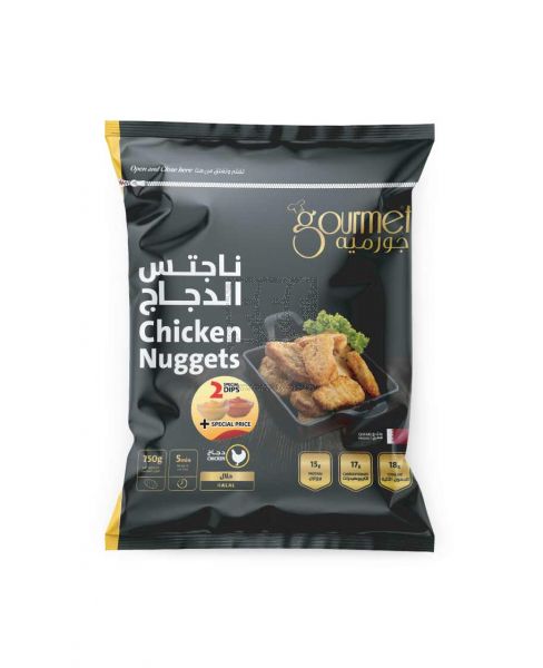 GOURMET CHICKEN NUGGETS 750GM+2 DIP SAUCE FREE